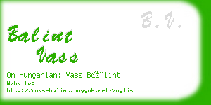 balint vass business card